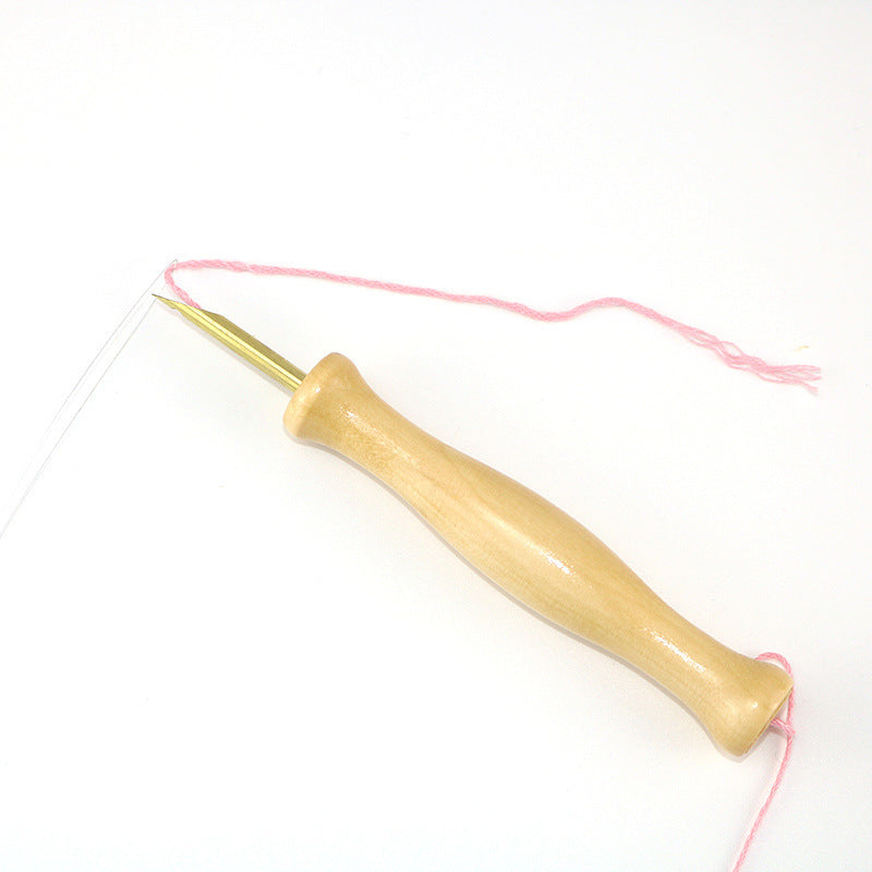 KTX-617619 Poke Needle Embroidery Set with Bamboo Ring and Accessories for Creative Crafting