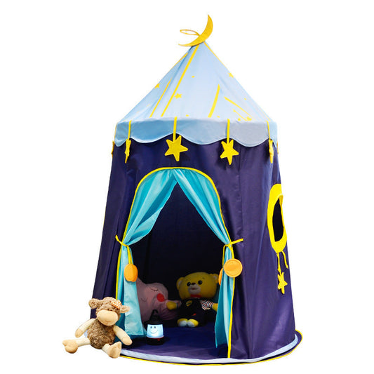 KTX-618899 Indoor Children's Play Tent House - Eco-Friendly Oxford Cloth Castle with Fiberglass Rod Support (110cm x 110cm x 150cm)