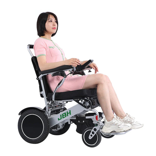 KTX-618963 Foldable Electric Wheelchair for Home and Hospital Use, 20 km Range, 120 kg Capacity, Multiple Colors Available