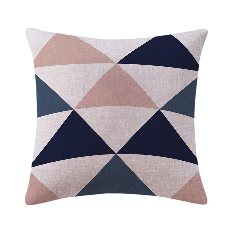 KTX-620627 Cotton and Linen English Letter Pillow - 45cm x 45cm, Multiple Colors Available