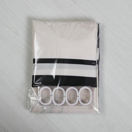 KTX-620947 Waterproof Spring Spun Polyester Shower Curtain - Multiple Sizes Available