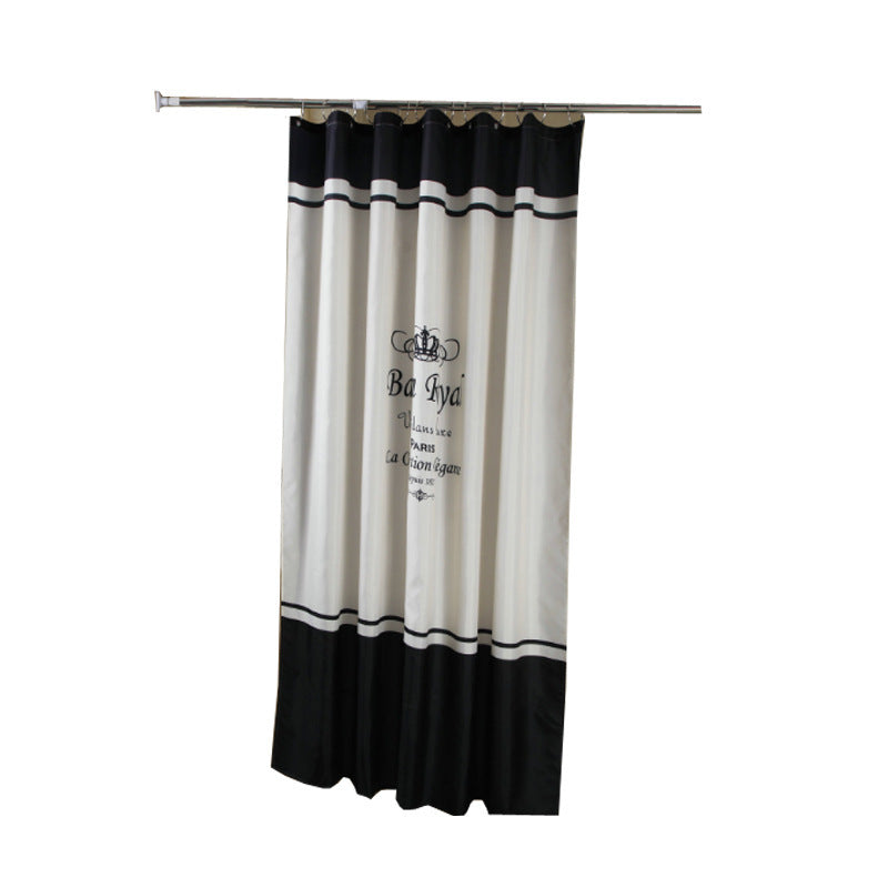 KTX-620947 Waterproof Spring Spun Polyester Shower Curtain - Multiple Sizes Available