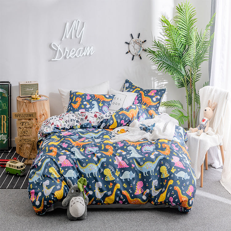 KTX-621011 Floral Polyester Duvet Cover Set - 3-Piece Bedding Collection