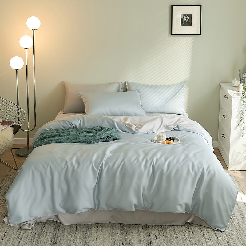 KTX-621075 Tencel Solid Color Bed Set - Four-Piece Collection with Various Color Options