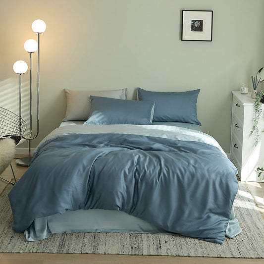 KTX-621075 Tencel Solid Color Bed Set - Four-Piece Collection with Various Color Options