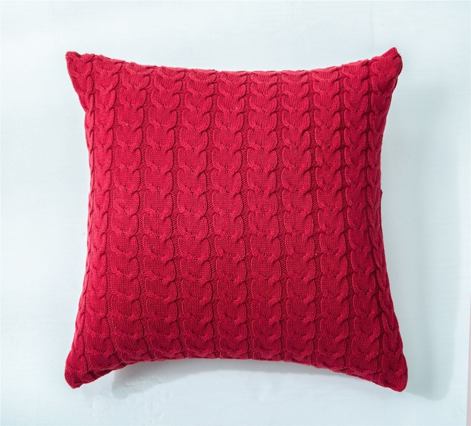 KTX-622291 Cotton Double Twist Knitted Pillowcase 45cm x 45cm, 100% Cotton, Without Core