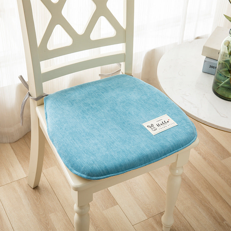 KTX-623443 Memory Foam Chair Cushion - Modern Minimalist Design in Light Gray, Green, Blue, Orange - 37x40cm & 43x45cm Sizes