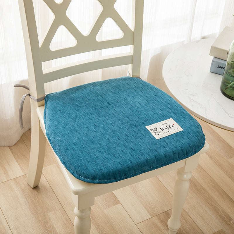 KTX-623443 Memory Foam Chair Cushion - Modern Minimalist Design in Light Gray, Green, Blue, Orange - 37x40cm & 43x45cm Sizes