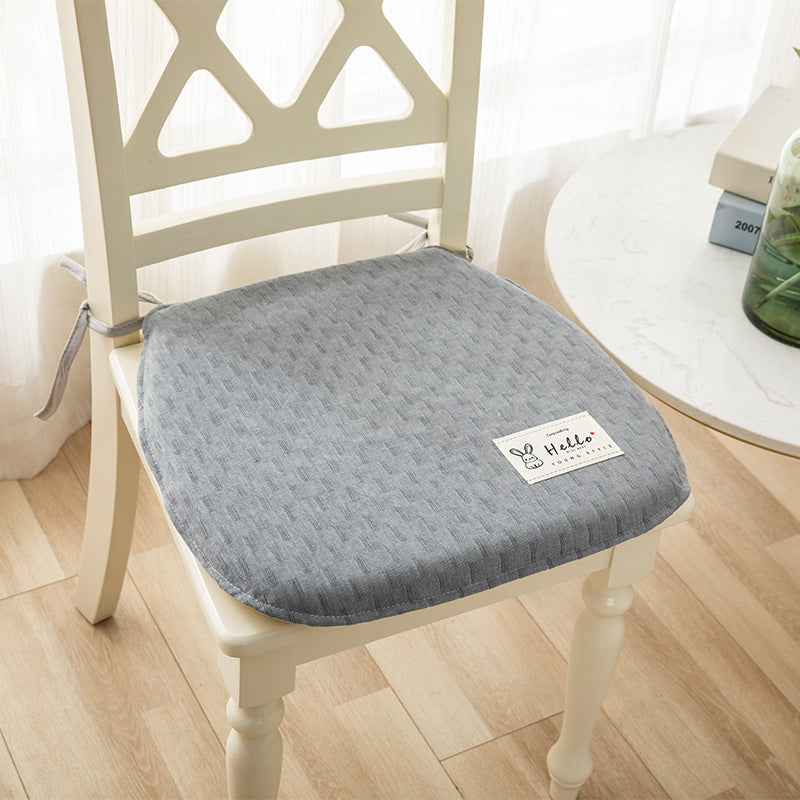 KTX-623443 Memory Foam Chair Cushion - Modern Minimalist Design in Light Gray, Green, Blue, Orange - 37x40cm & 43x45cm Sizes