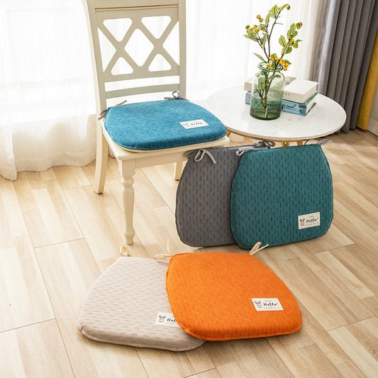 KTX-623443 Memory Foam Chair Cushion - Modern Minimalist Design in Light Gray, Green, Blue, Orange - 37x40cm & 43x45cm Sizes