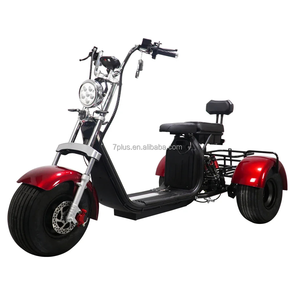 KTX-623891 3000W Three-Wheel Electric Scooter with Bluetooth, Full Suspension & Long Range