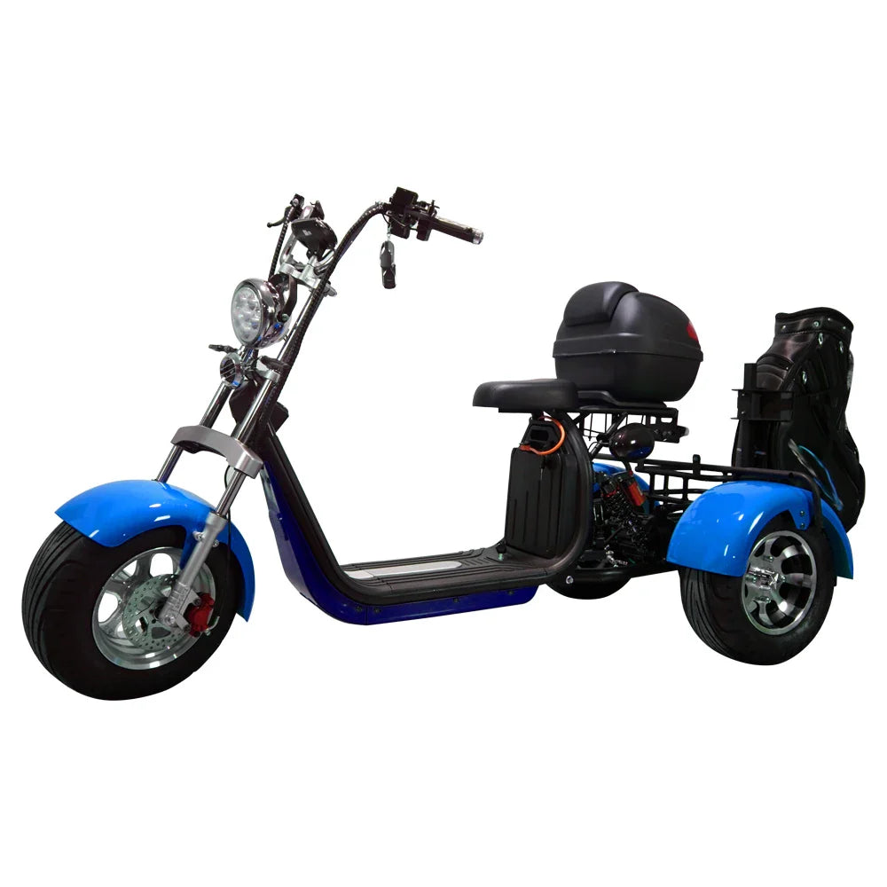 KTX-623891 3000W Three-Wheel Electric Scooter with Bluetooth, Full Suspension & Long Range