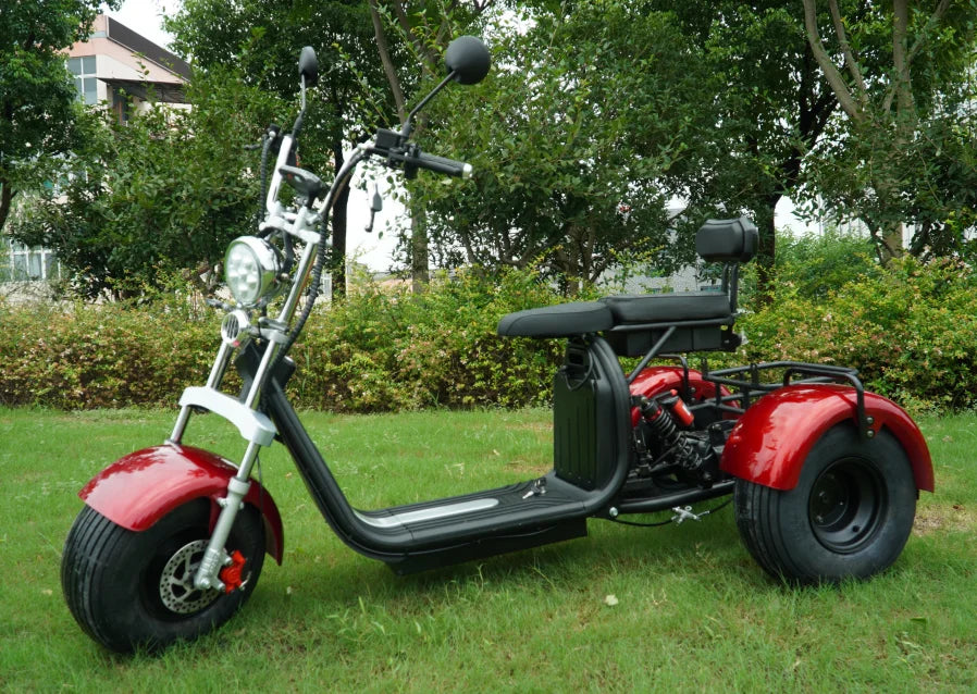 KTX-623891 3000W Three-Wheel Electric Scooter with Bluetooth, Full Suspension & Long Range