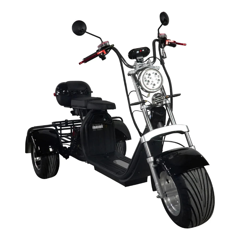 KTX-623891 3000W Three-Wheel Electric Scooter with Bluetooth, Full Suspension & Long Range