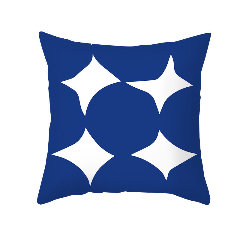 KTX-624595 Soft Nordic Geometric Abstract Plush Pillowcase for Couch - 45x45cm