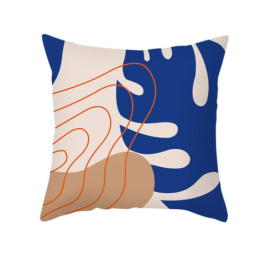KTX-624595 Soft Nordic Geometric Abstract Plush Pillowcase for Couch - 45x45cm