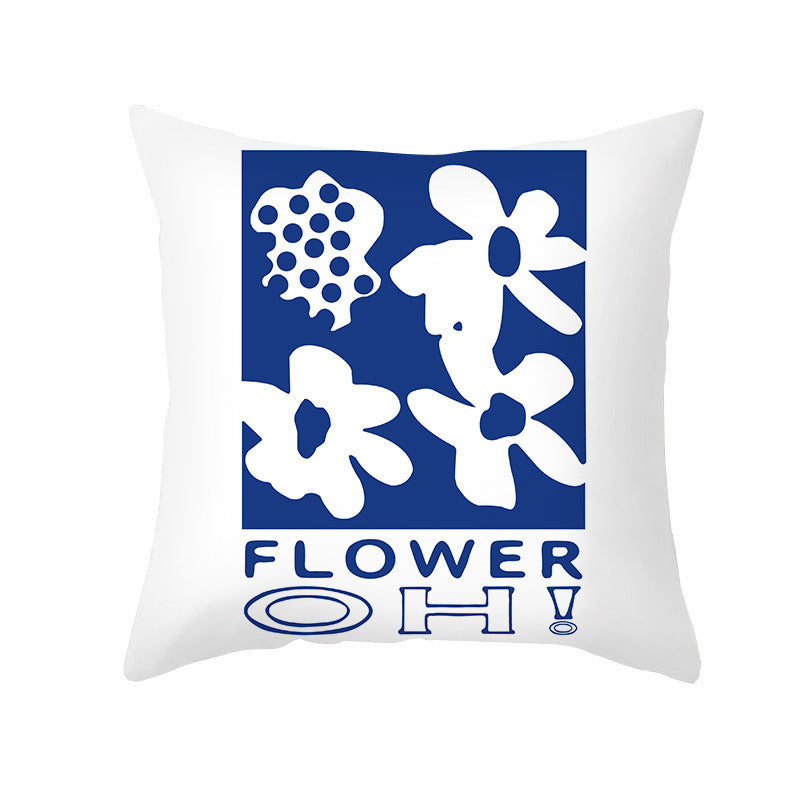 KTX-624595 Soft Nordic Geometric Abstract Plush Pillowcase for Couch - 45x45cm