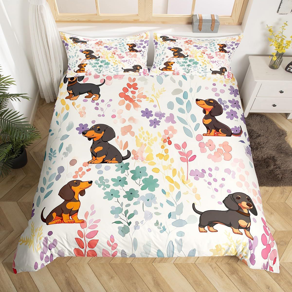 KTX-624851 Cute Animal Print Cartoon Bedding Set - Available in Multiple Sizes