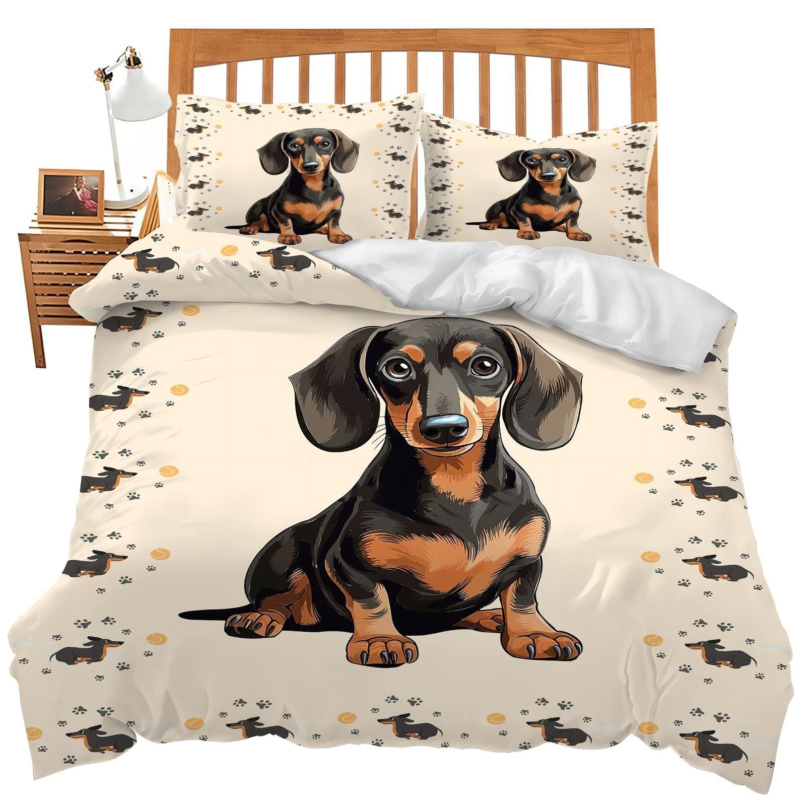 KTX-624851 Cute Animal Print Cartoon Bedding Set - Available in Multiple Sizes