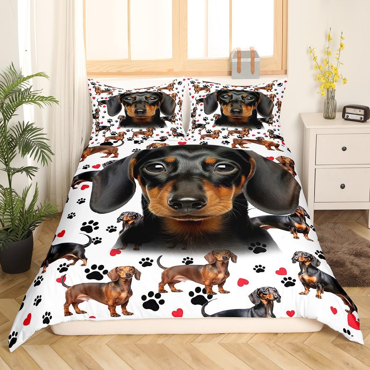 KTX-624851 Cute Animal Print Cartoon Bedding Set - Available in Multiple Sizes