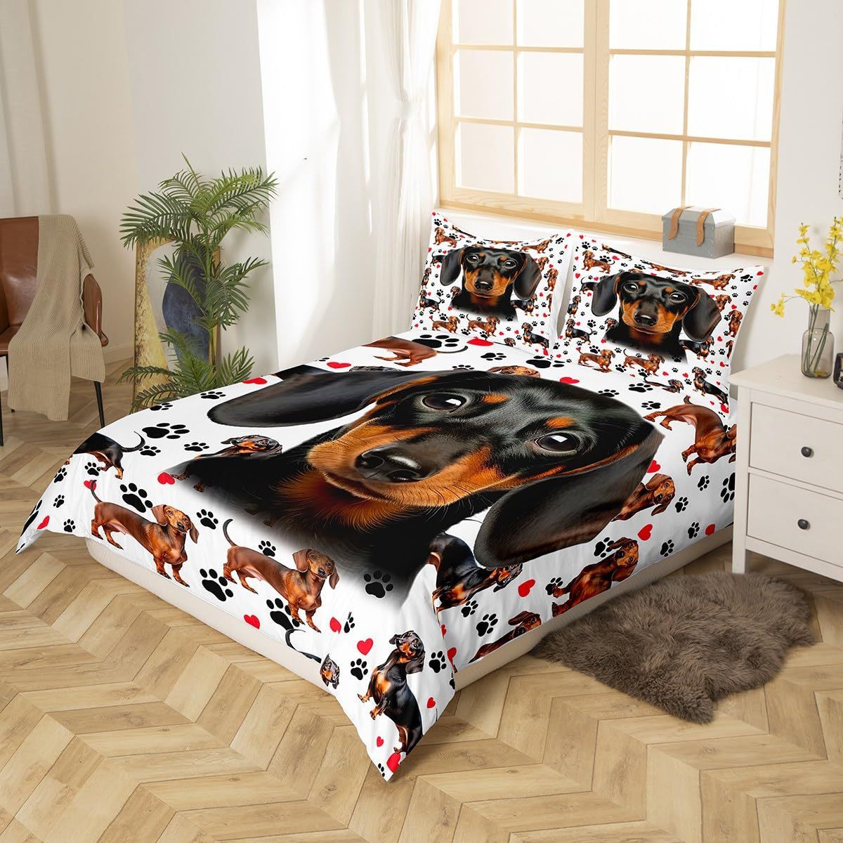 KTX-624851 Cute Animal Print Cartoon Bedding Set - Available in Multiple Sizes