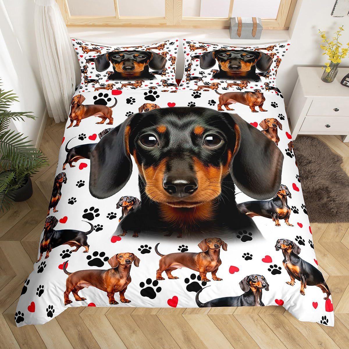 KTX-624851 Cute Animal Print Cartoon Bedding Set - Available in Multiple Sizes