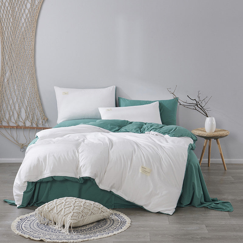 KTX-625683 Cotton Bed Linen Quilt Cover Set - 3-Piece Dormitory Bedding with Geometric Patterns for 1.2m to 2.0m Beds