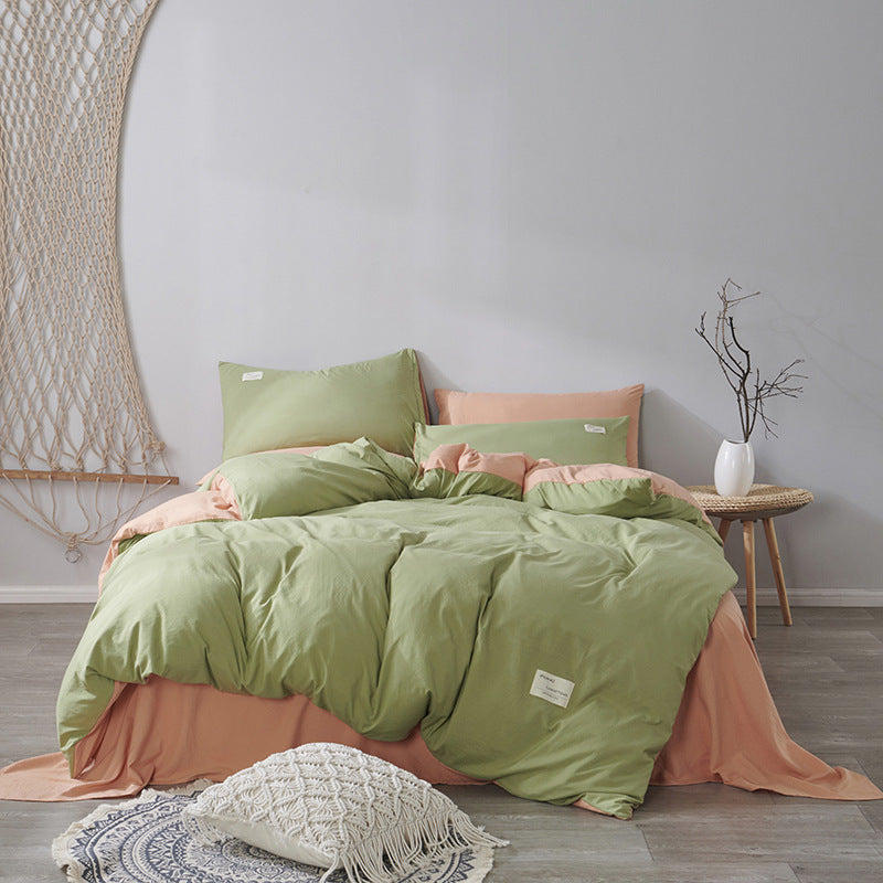 KTX-625683 Cotton Bed Linen Quilt Cover Set - 3-Piece Dormitory Bedding with Geometric Patterns for 1.2m to 2.0m Beds