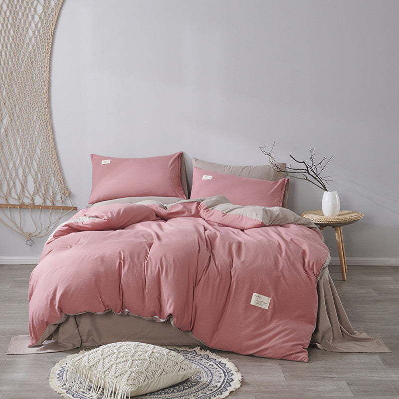 KTX-625683 Cotton Bed Linen Quilt Cover Set - 3-Piece Dormitory Bedding with Geometric Patterns for 1.2m to 2.0m Beds