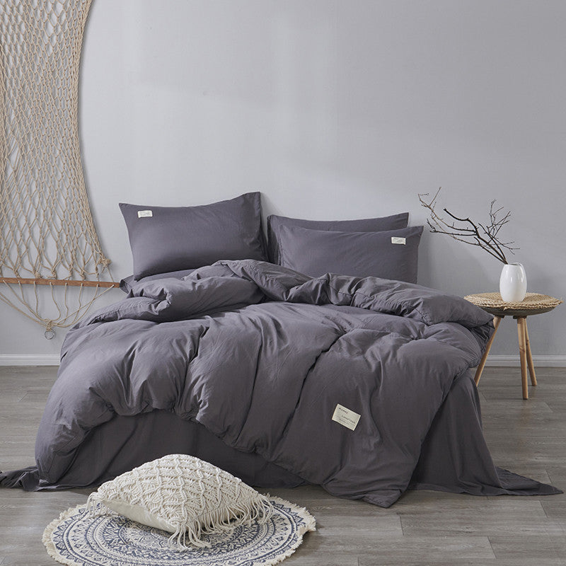 KTX-625683 Cotton Bed Linen Quilt Cover Set - 3-Piece Dormitory Bedding with Geometric Patterns for 1.2m to 2.0m Beds