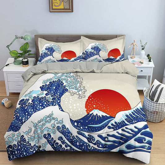 KTX-626003 Three-Piece Basketball-Themed Bed Set with Digital Print - Available in Multiple Sizes