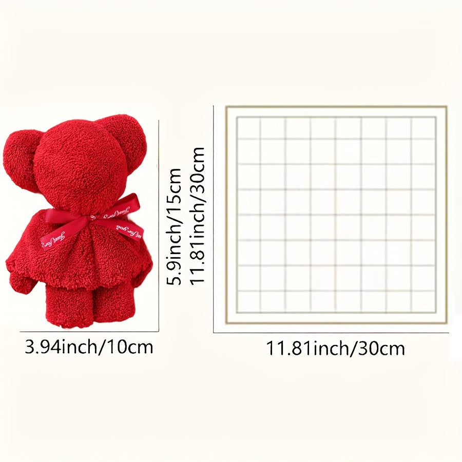 KTX-626259 20-Piece Bear Towel Gift Set for Special Occasions - Soft Plush Towels in Festive Designs, Ideal for Events and Celebrations
