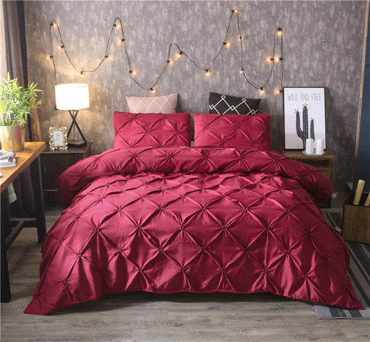 KTX-626323 Soft Polyester Duvet Cover Set with Inner Liner, Multiple Sizes and Colors Available
