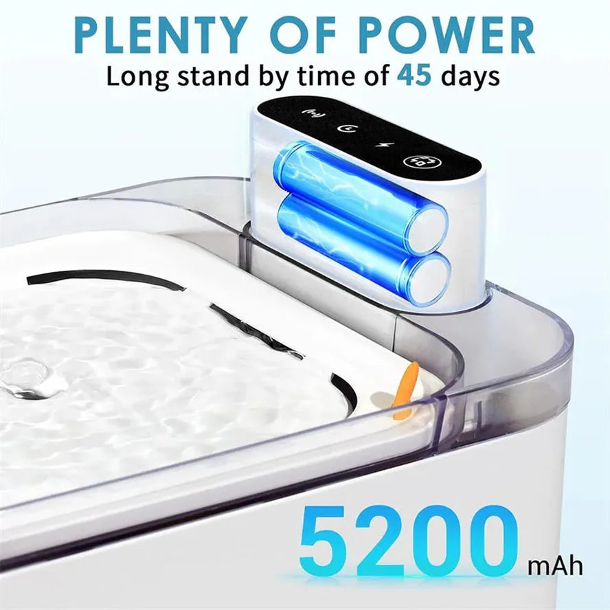 KTX-627603 3L Rechargeable Wireless Pet Water Fountain for Cats and Dogs