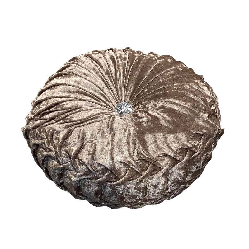 KTX-627987 European Style Plush Pumpkin Pillow - Round Cushion with PP Cotton Filling, 35cm Diameter, Available in Various Colors