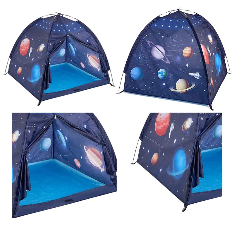 KTX-628243 Portable Folding Sleeping Tent for Kids - Space Ocean Playhouse - 120cm Dimensions