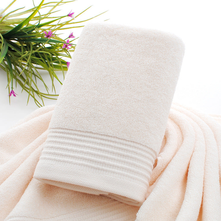 KTX-629715 Thickened Cotton Embroidered Face Washing Towel - 75x35 cm - White, Khaki, Dark Blue