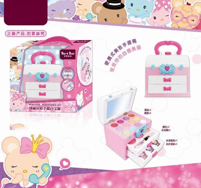 KTX-629971 Kids Pink Makeup Play Set - Cosmetic Case with Accessories for Ages 2 to 13