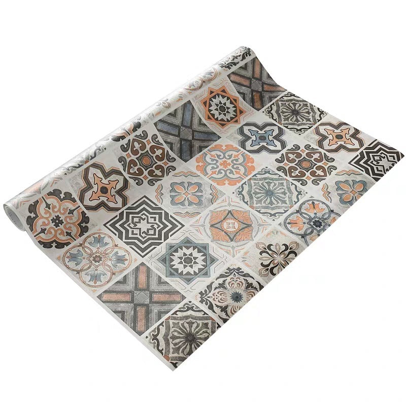 KTX-630227 PVC Self-Adhesive Sticker Ciment Tiles - Moisture-Proof, Anti-Mildew, Sound Insulation - 60cm x 1m