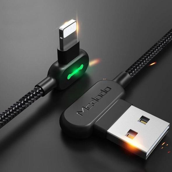 KTX-630355 90 Degree USB Gaming Charger for iPhone - 1.8m Micro USB Data Cable with Intelligent Protection