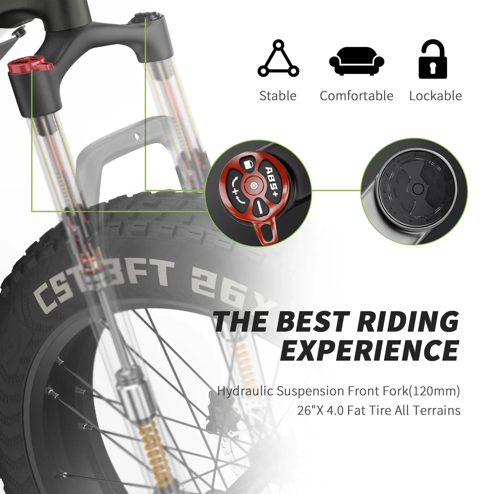 KTX-630995 26 Inch Full Suspension Electric Mountain Bike with Bafang 750W Motor, Aluminum Alloy Frame, 7-Speed Gears