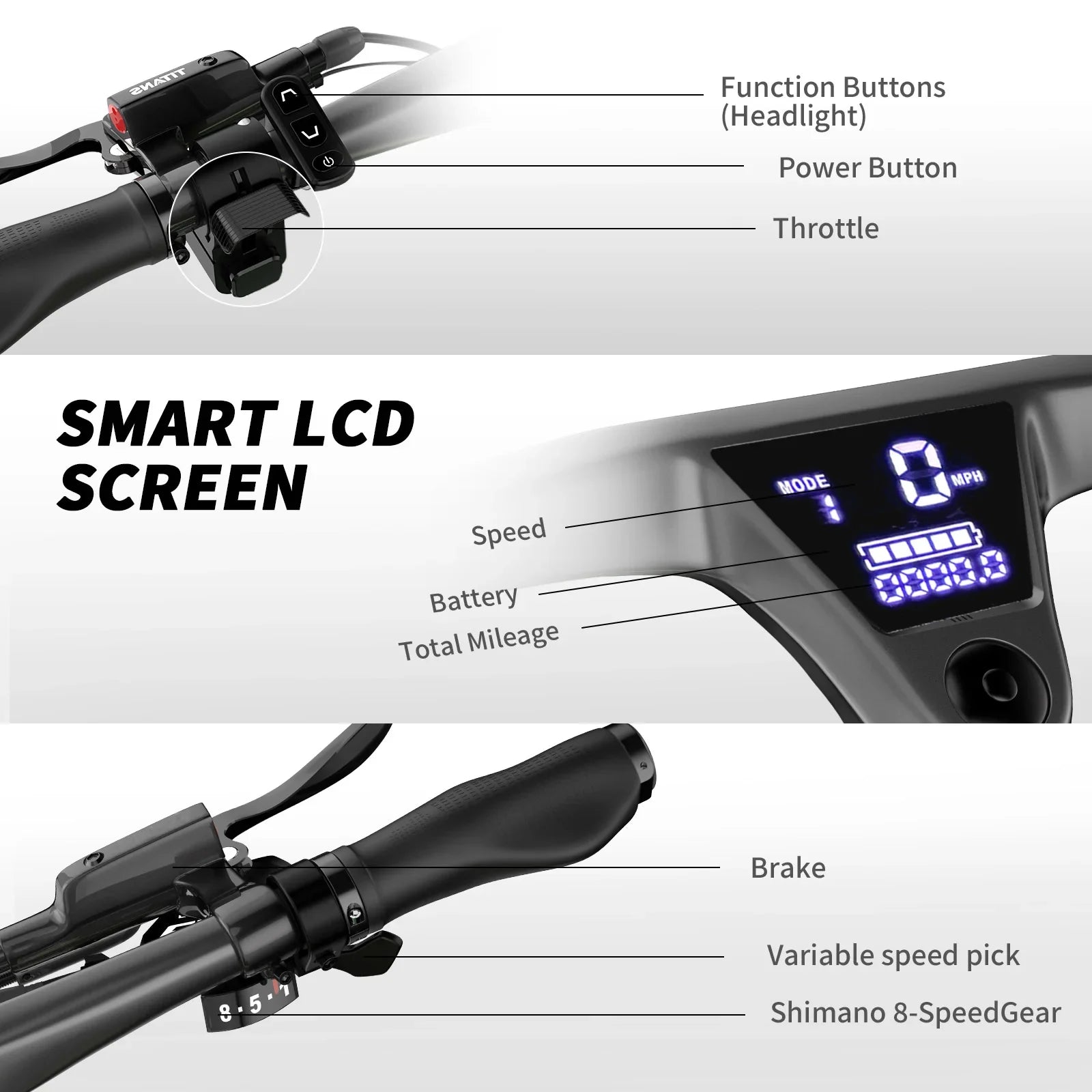 KTX-630995 26 Inch Full Suspension Electric Mountain Bike with Bafang 750W Motor, Aluminum Alloy Frame, 7-Speed Gears