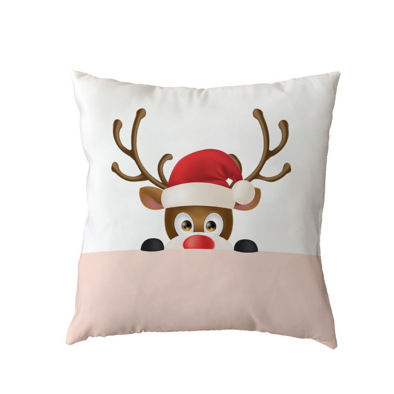 KTX-631123 Holiday Series Christmas Tree Pattern Polyester Pillow Cover, 45x45cm, Blended Fabric