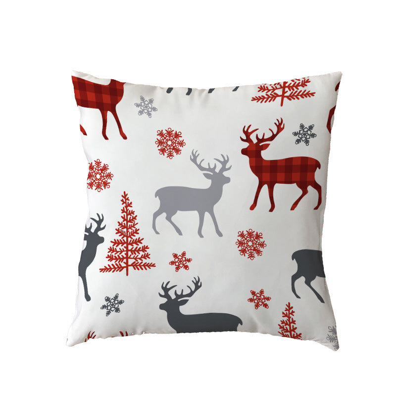 KTX-631123 Holiday Series Christmas Tree Pattern Polyester Pillow Cover, 45x45cm, Blended Fabric