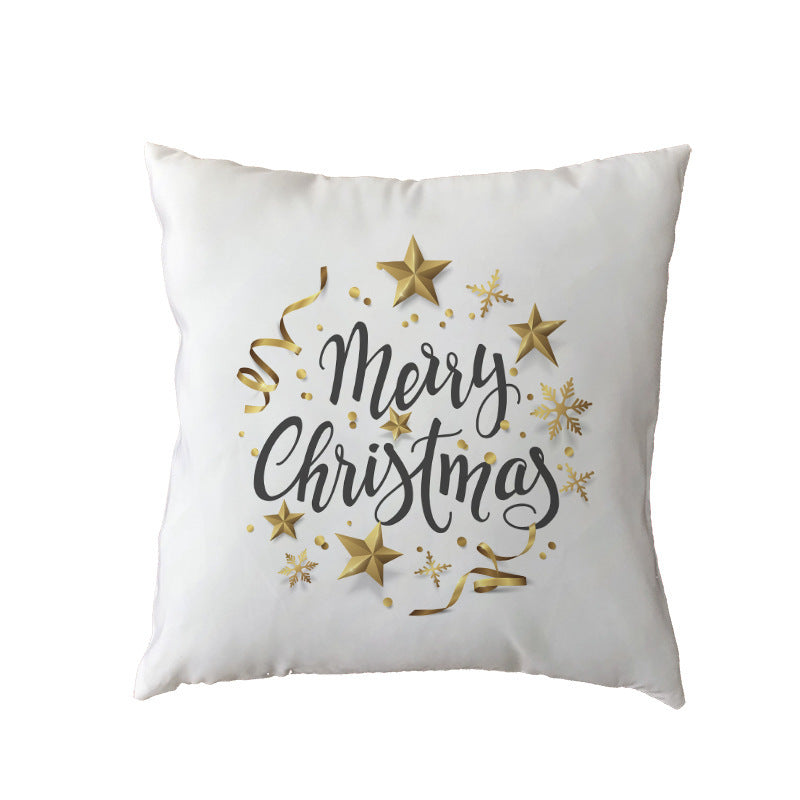 KTX-631123 Holiday Series Christmas Tree Pattern Polyester Pillow Cover, 45x45cm, Blended Fabric
