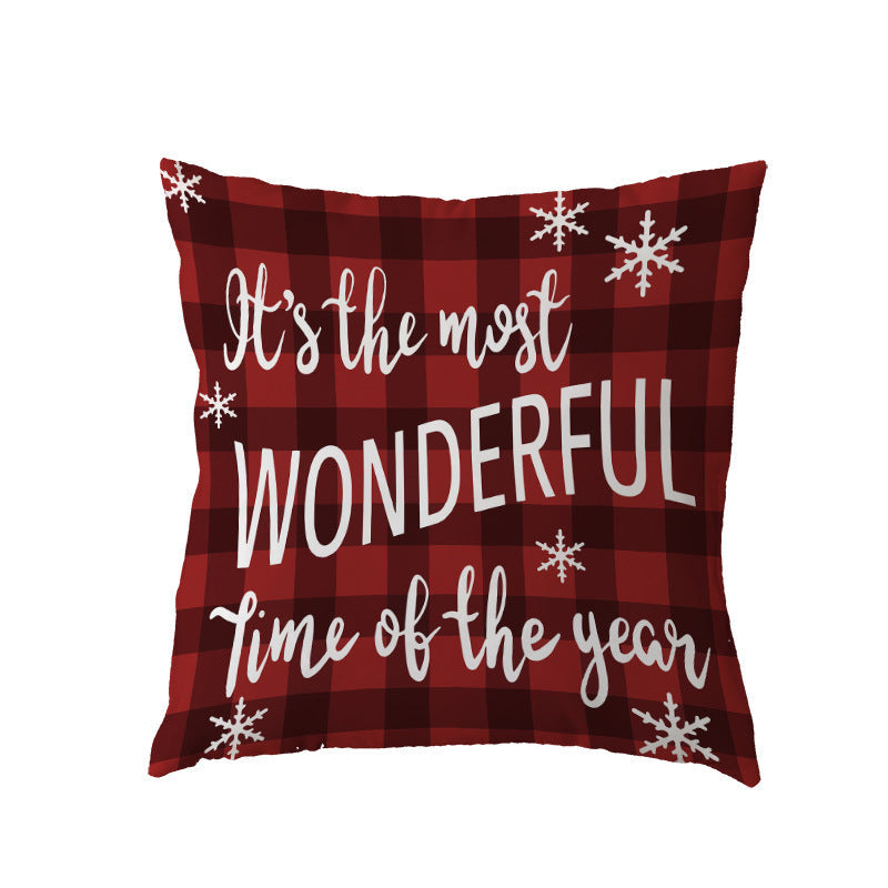 KTX-631123 Holiday Series Christmas Tree Pattern Polyester Pillow Cover, 45x45cm, Blended Fabric
