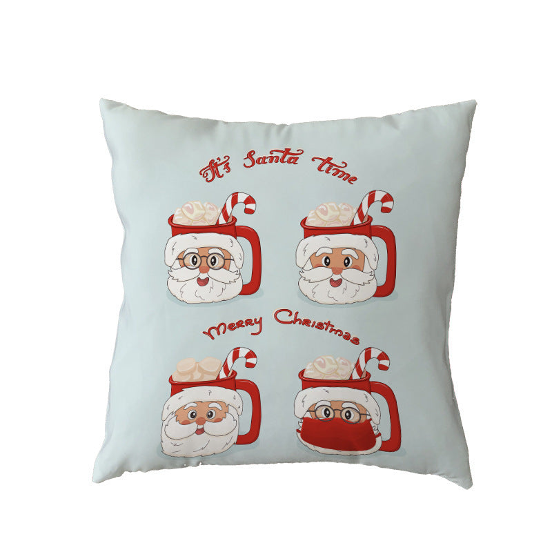 KTX-631123 Holiday Series Christmas Tree Pattern Polyester Pillow Cover, 45x45cm, Blended Fabric