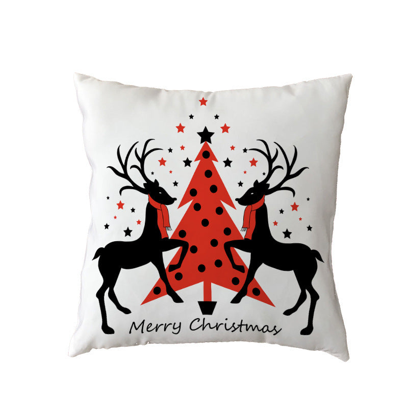 KTX-631123 Holiday Series Christmas Tree Pattern Polyester Pillow Cover, 45x45cm, Blended Fabric