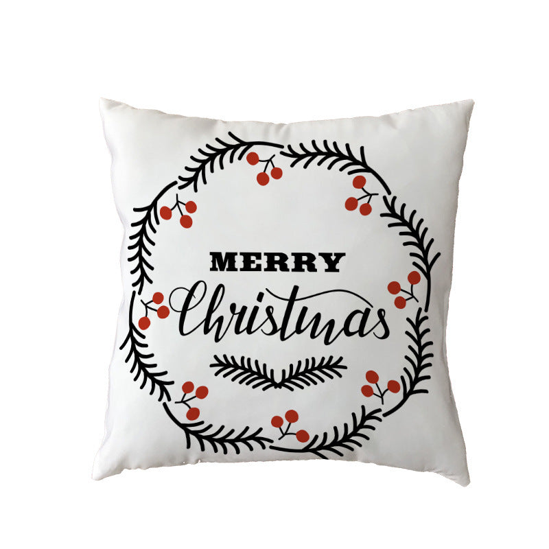 KTX-631123 Holiday Series Christmas Tree Pattern Polyester Pillow Cover, 45x45cm, Blended Fabric