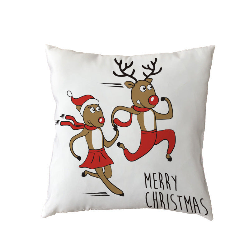 KTX-631123 Holiday Series Christmas Tree Pattern Polyester Pillow Cover, 45x45cm, Blended Fabric
